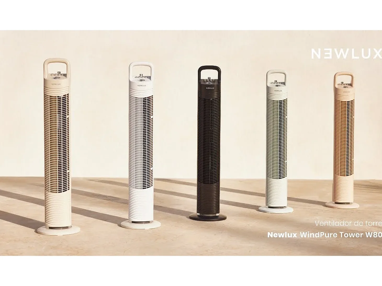 Ventilador de Torre W80 Blanco roto - Newlux