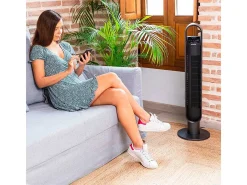 Ventilador de torre Cecotec EnergySilence 9190 SkyLine Ionic Connected 60W WiFi + mando a distancia negro