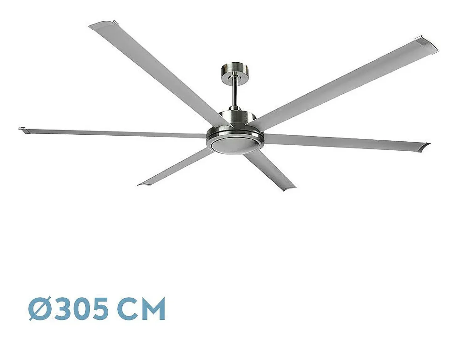 Ventilador Extragrande Dc Sanson L Niquel Sin Luz Con Mando A Distancia
