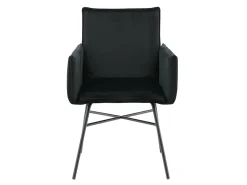 Venture Home Silla de comedor Pippi terciopelo negro