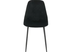 Venture Home Sillas comedor 2 uds Polar terciopelo negro con costuras