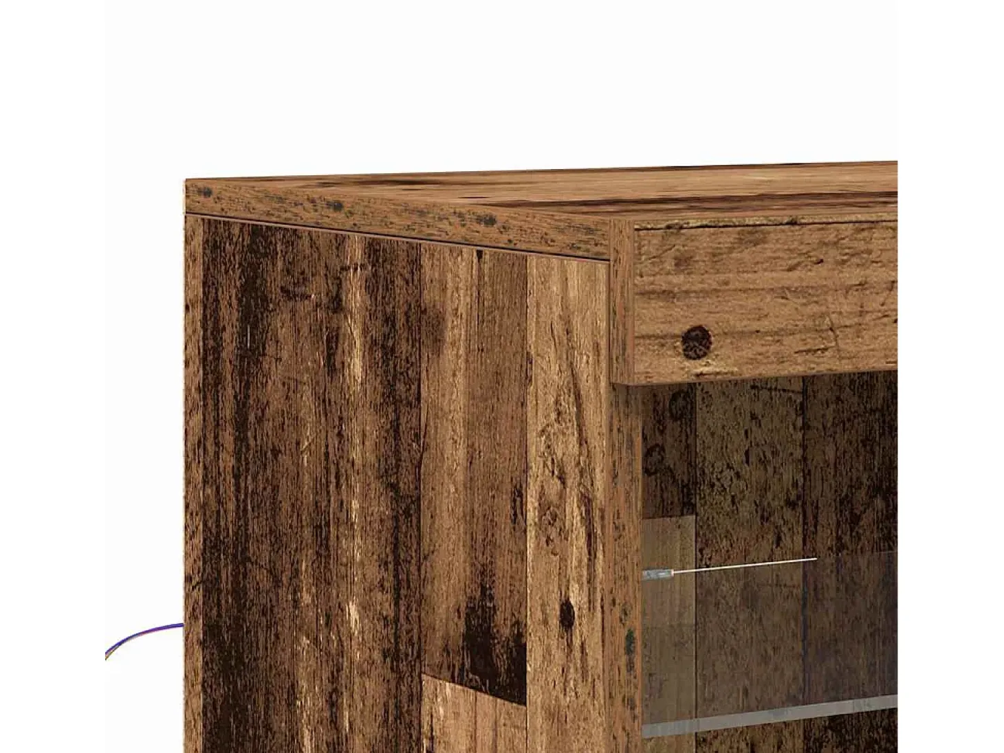 Vitrina 3 piezas Madera vieja 123 x 37 x 100 cm