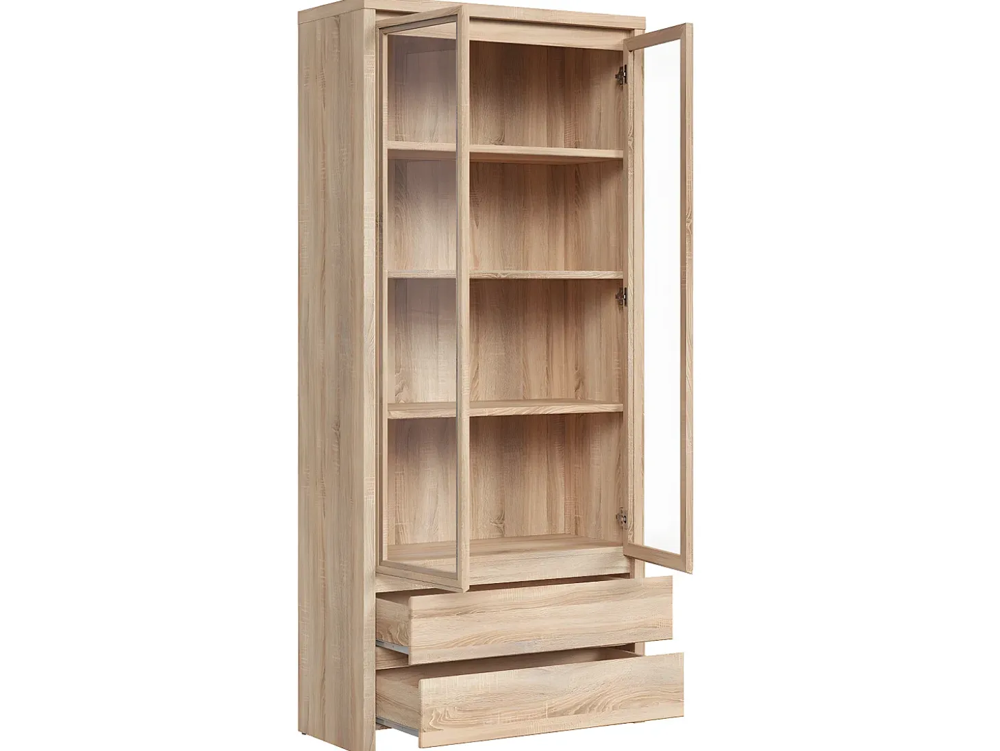 Vitrina 2 puertas y 2 cajones Soren Madera