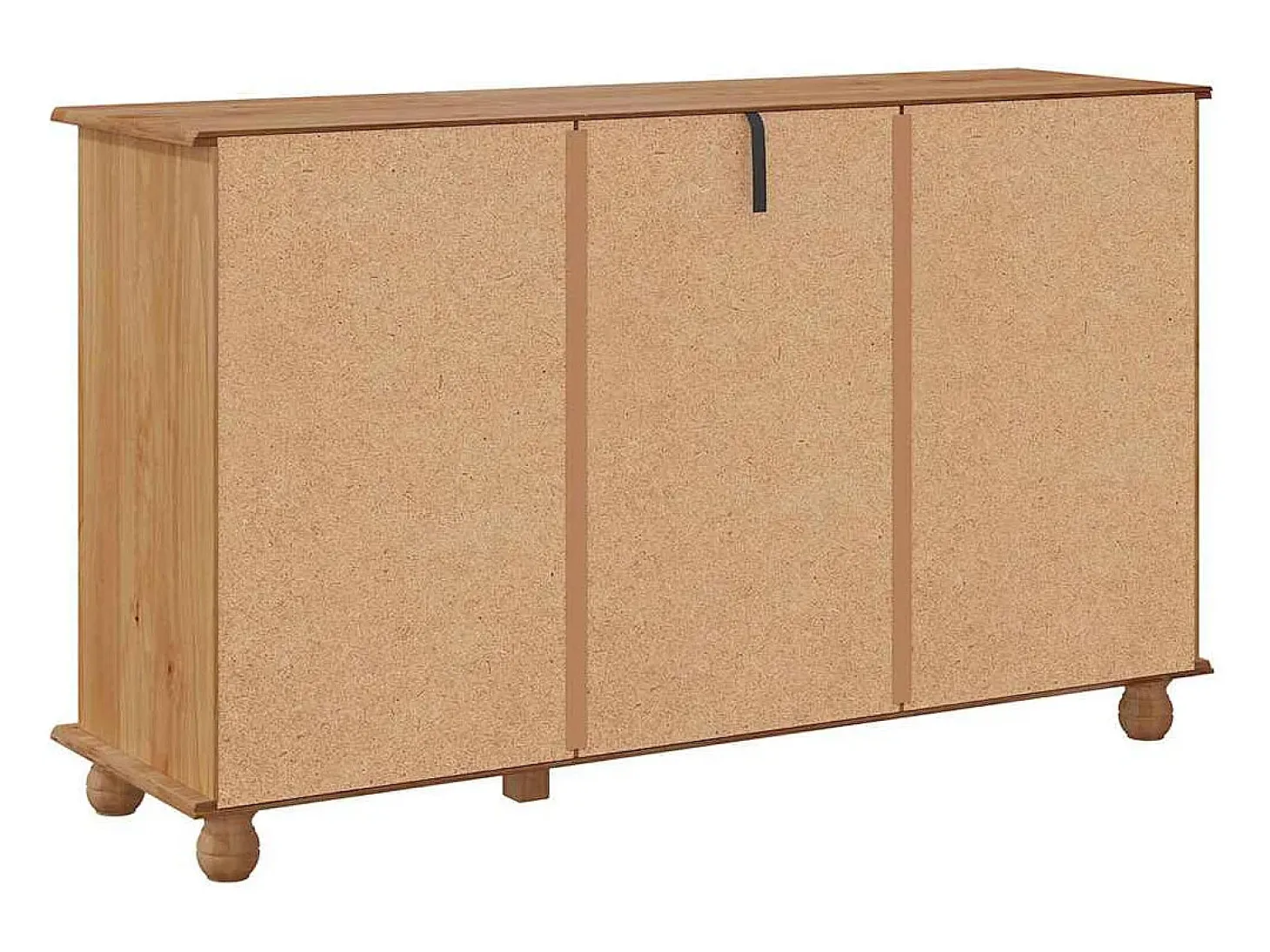 Vitrina ASKIM Marrón 133.5 x 40 x 79 cm Madera maciza de pino