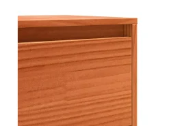 Vitrina con cajón Marrón 111 x 34 x 75 cm Madera maciza de Pino