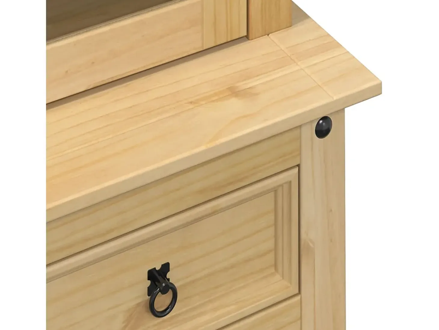 Vitrina de cristal Corona 100x48,5x179 cm madera maciza de pino