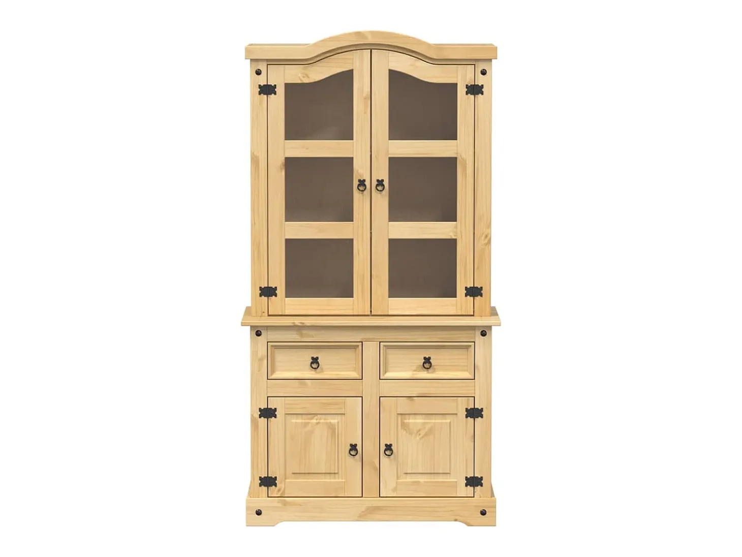 Vitrina de cristal Corona 100x48,5x179 cm madera maciza de pino