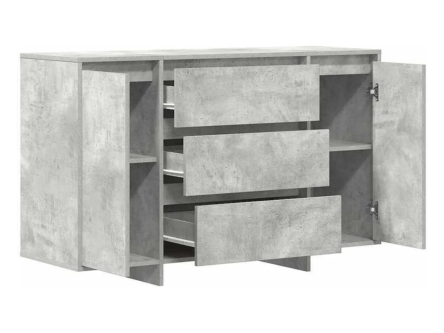 Vitrina Gris hormigón 120 x 41 x 75 cm Madera contrachapada
