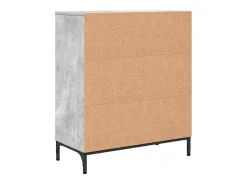 Vitrina Gris hormigón 69.5 x 33 x 82 cm Madera contrachapada