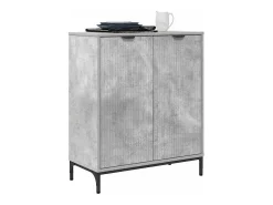 Vitrina Gris hormigón 69.5 x 33 x 82 cm Madera contrachapada