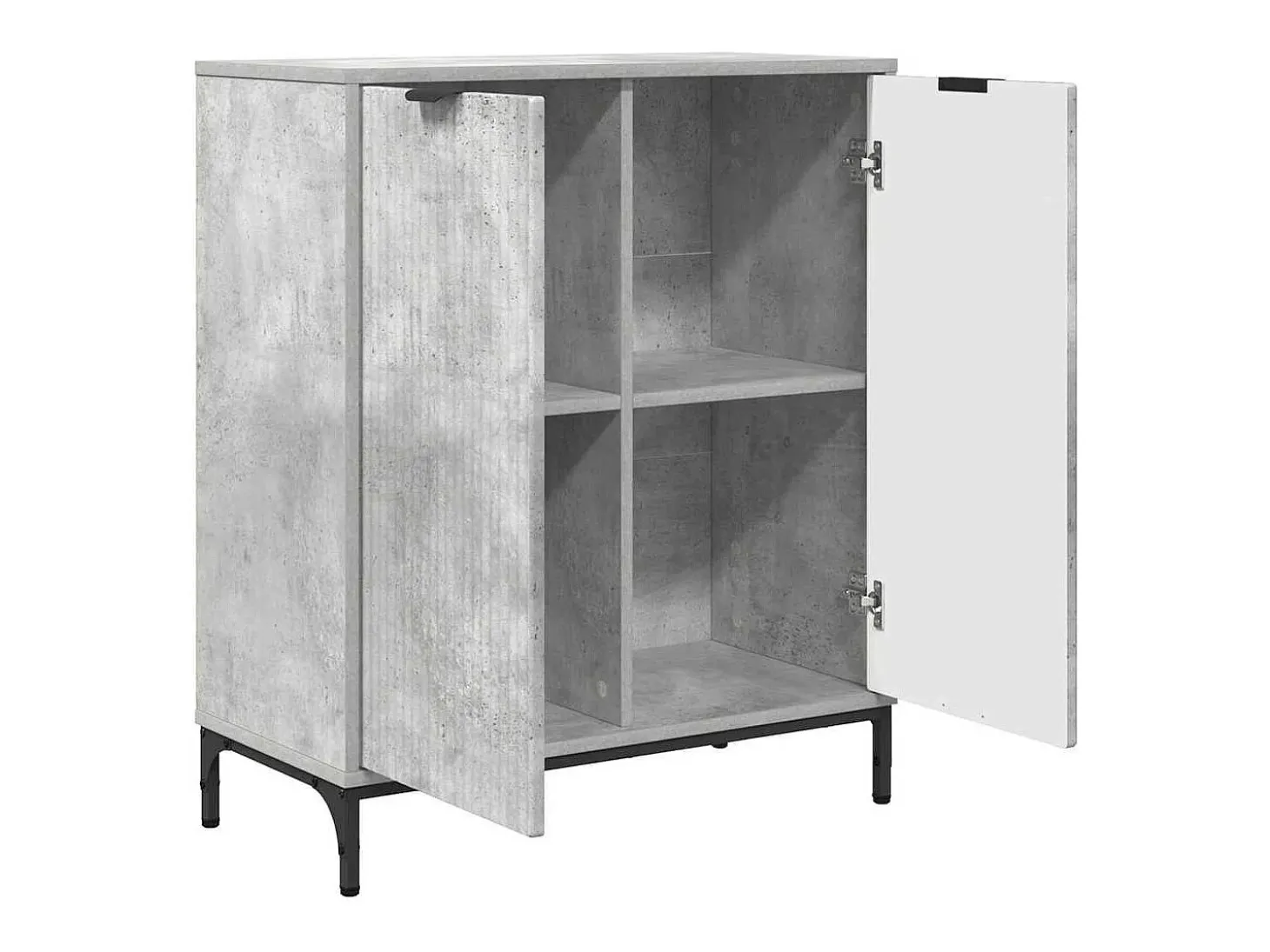 Vitrina Gris hormigón 69.5 x 33 x 82 cm Madera contrachapada