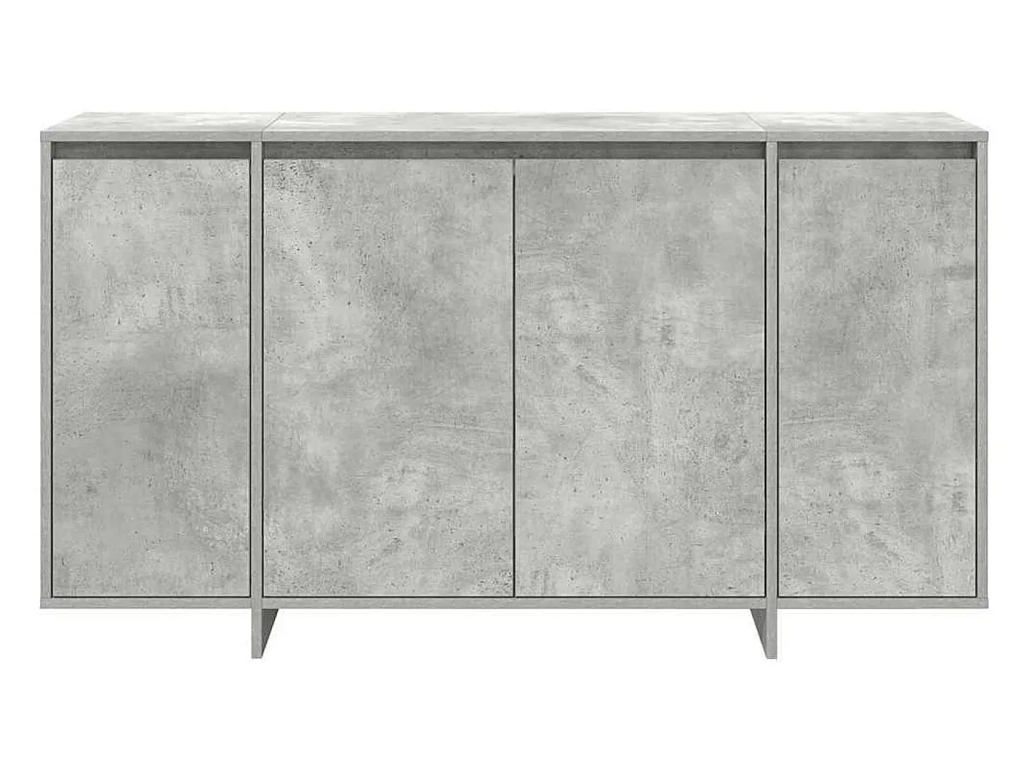 Vitrina Gris hormigón 135 x 41 x 69 cm Madera contrachapada