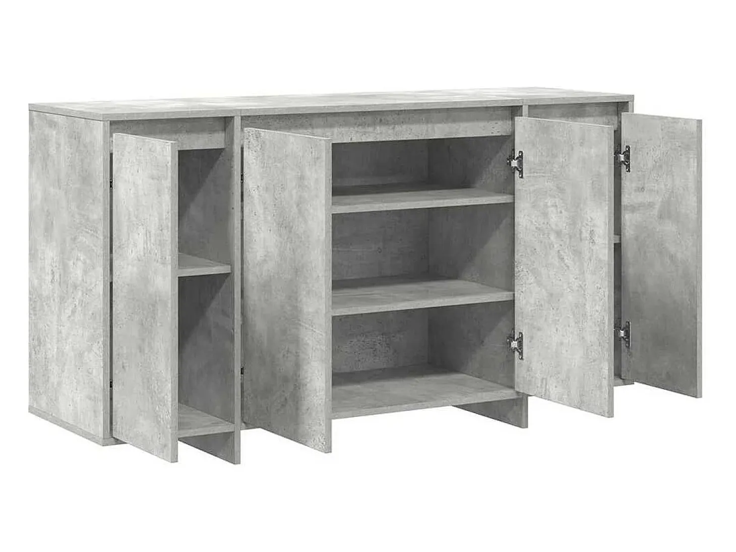 Vitrina Gris hormigón 135 x 41 x 69 cm Madera contrachapada