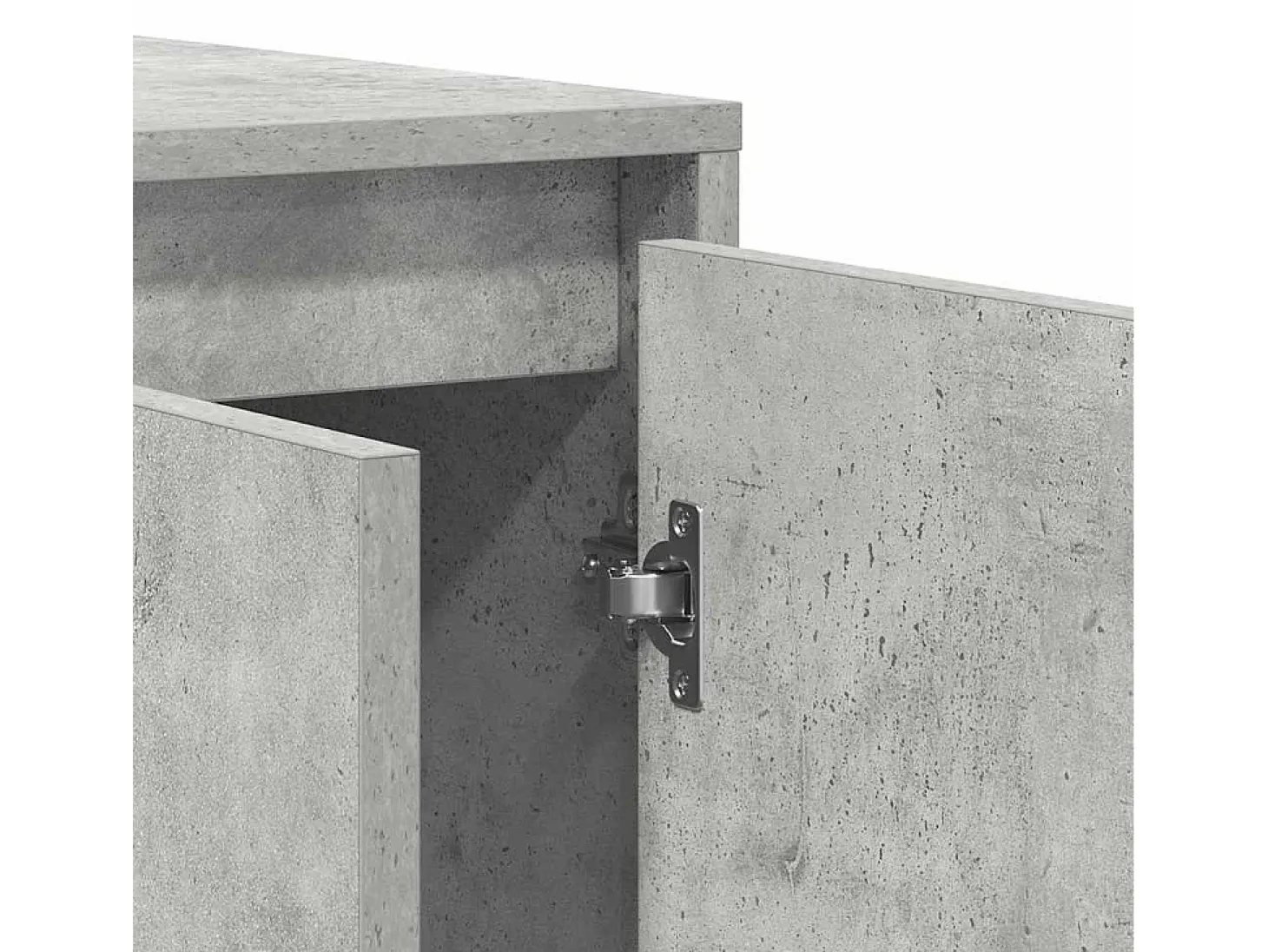 Vitrina Gris hormigón 135 x 41 x 69 cm Madera contrachapada