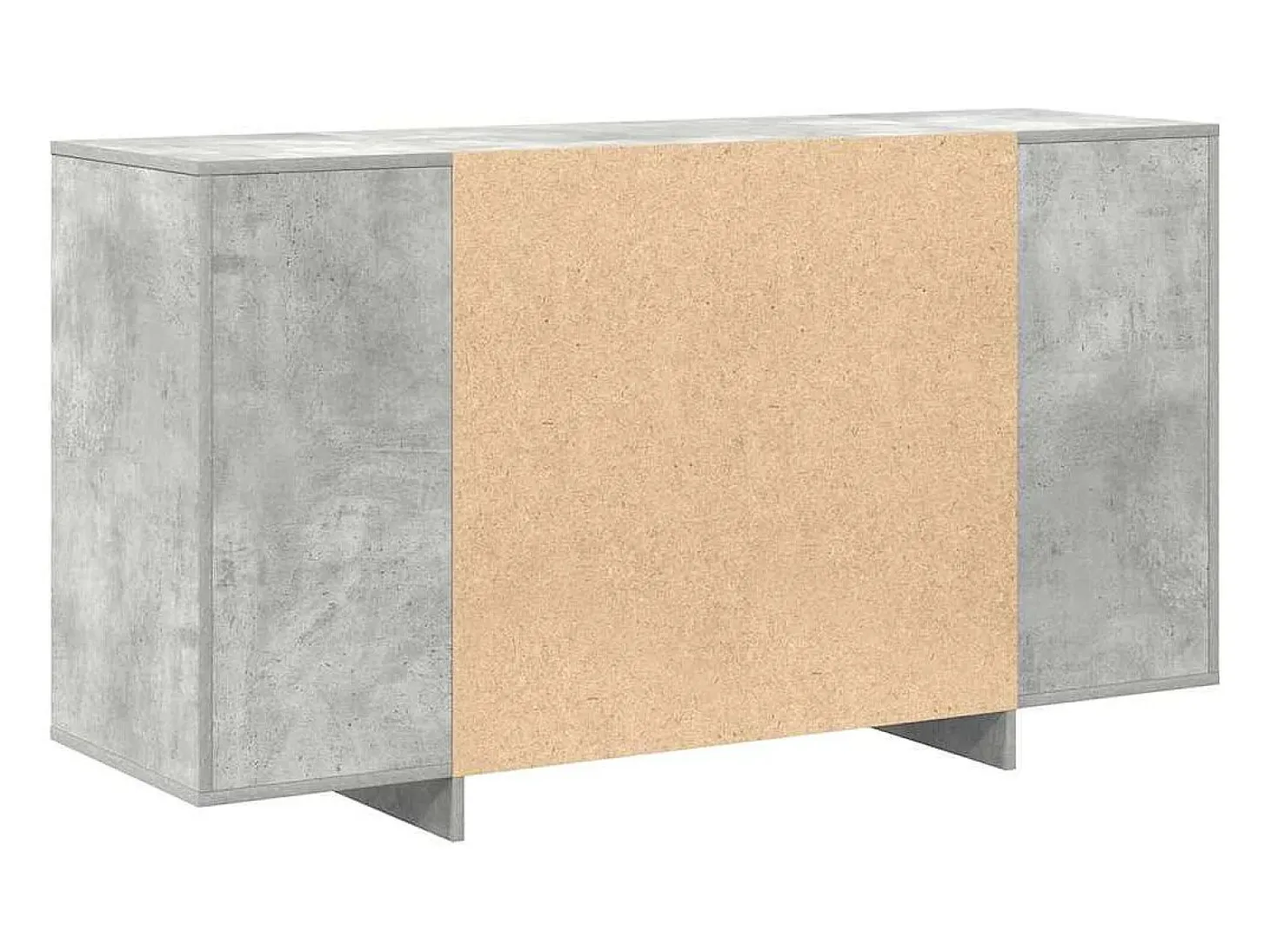 Vitrina Gris hormigón 135 x 41 x 69 cm Madera contrachapada