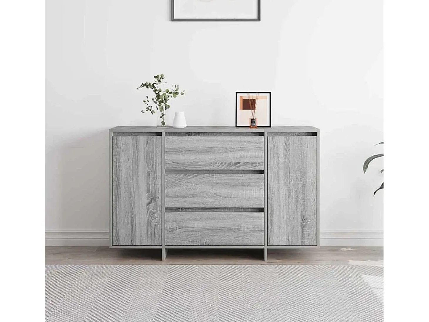 Vitrina Gris sonoma 120 x 41 x 75 cm Madera contrachapada