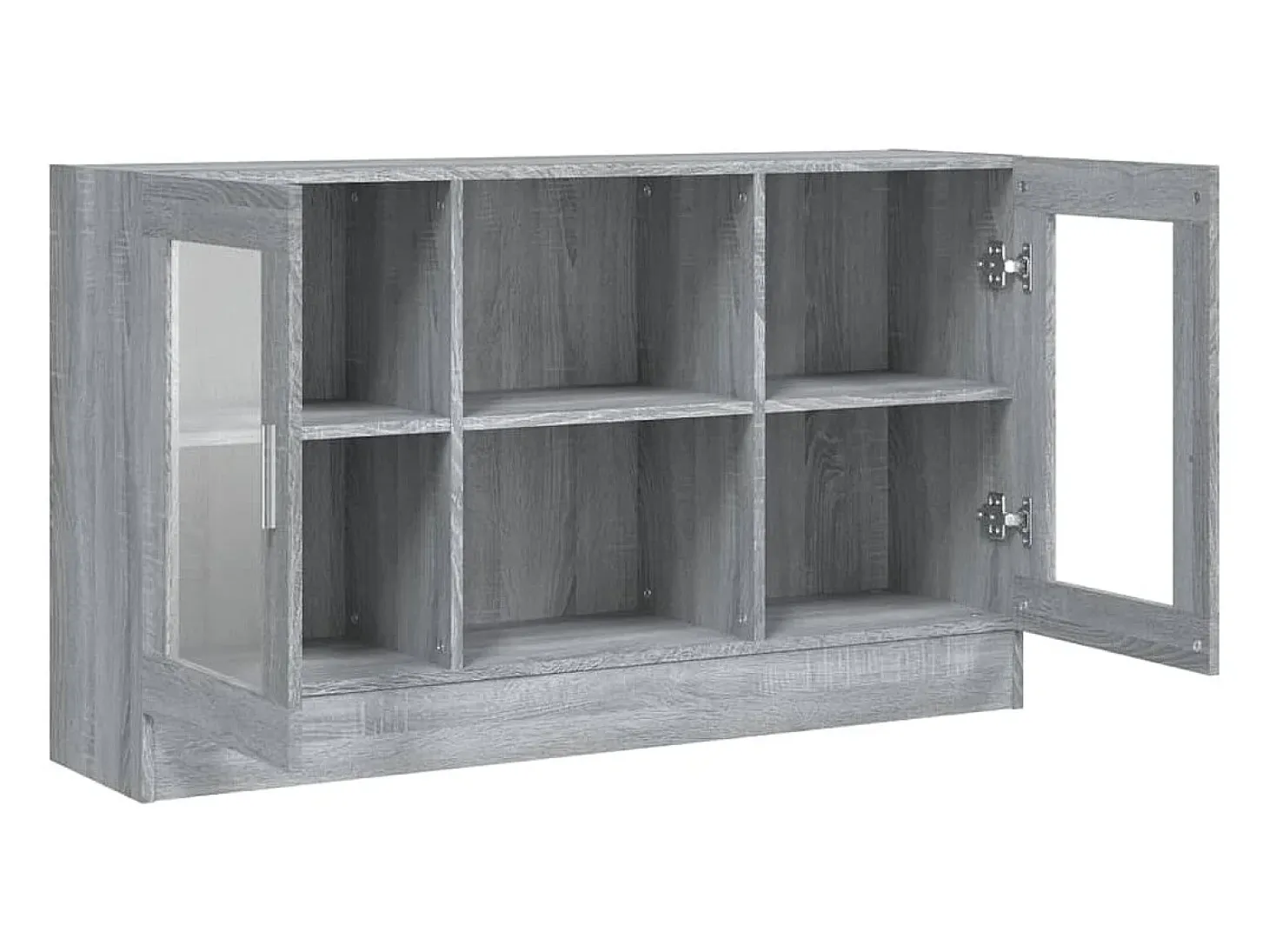 Vitrina madera contrachapada gris Sonoma 120x30,5x70 cm