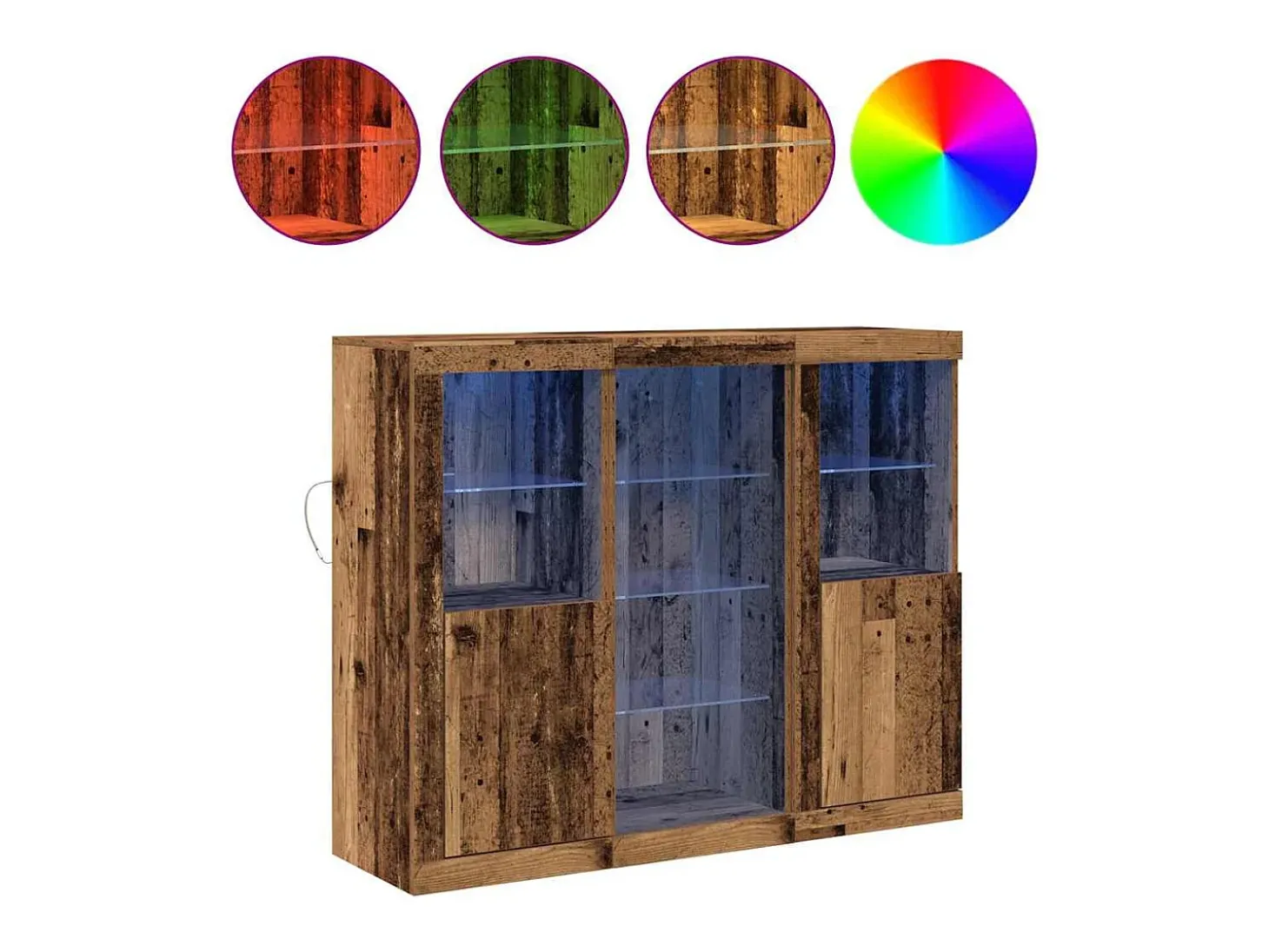 Vitrina Madera vieja 123 x 37 x 100 cm Madera contrachapada