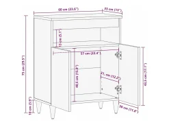 Vitrina Marrón claro 33.5 x 60 x 75 cm
