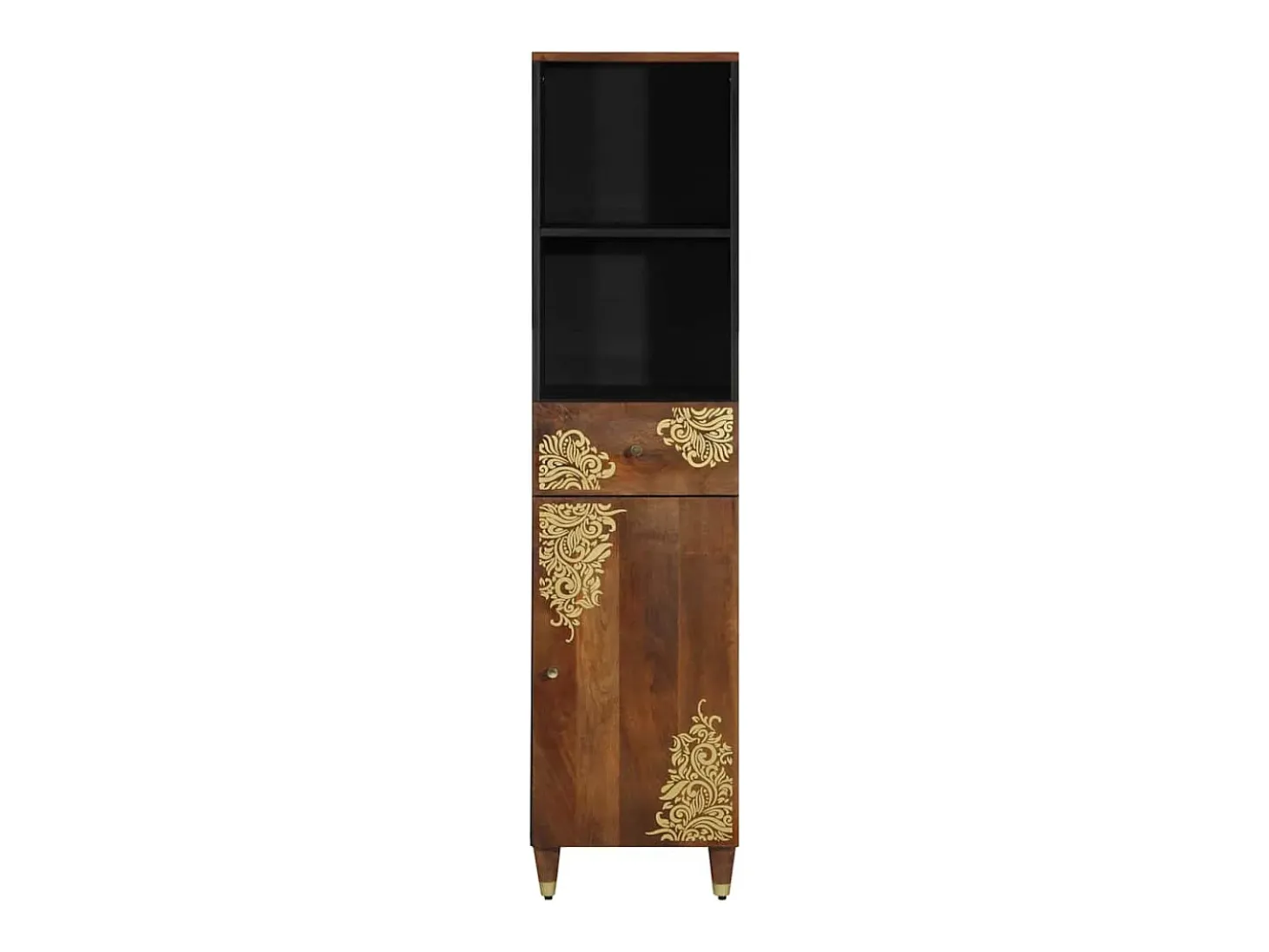 Vitrina Marrón miel 38 x 33.5 x 160 cm Madera maciza de Mango