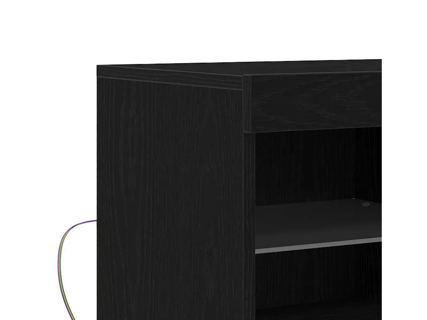 Vitrina Negro 81 x 37 x 67 cm Madera contrachapada
