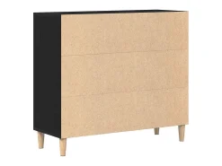 Vitrina Negro 90 x 34 x 80 cm Madera contrachapada