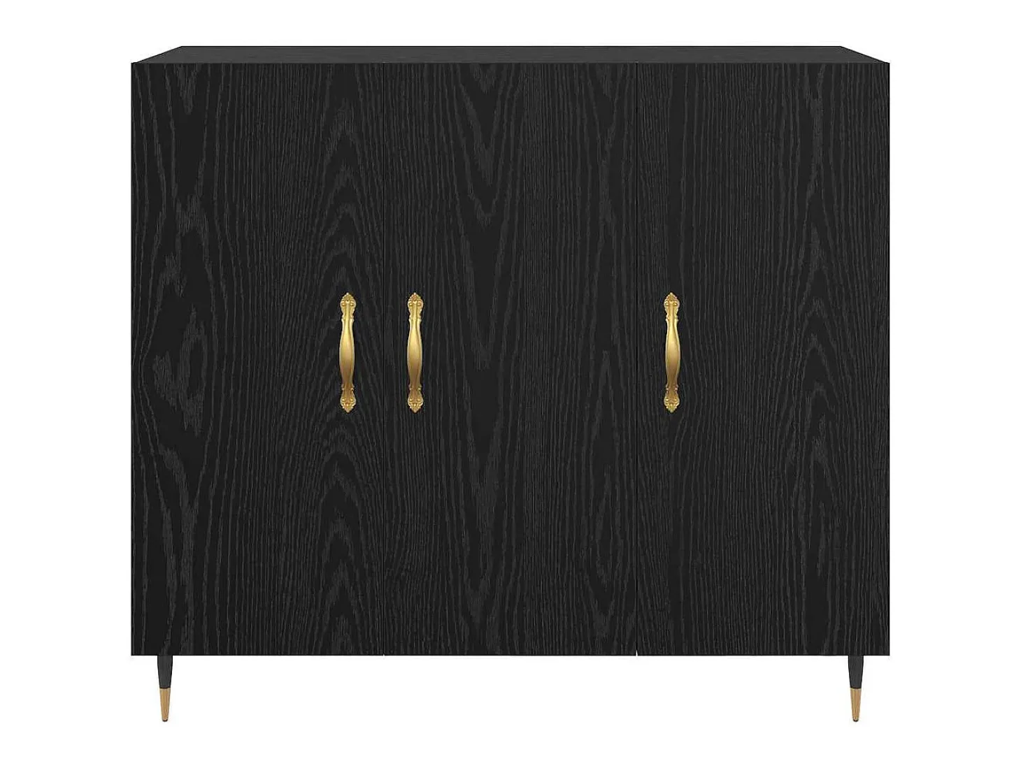 Vitrina Negro 90 x 34 x 80 cm Madera contrachapada