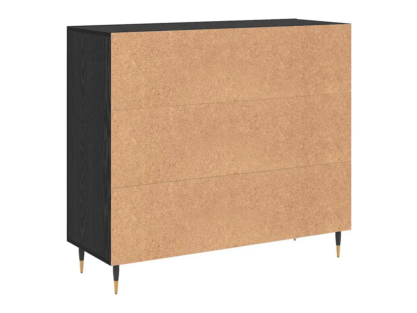 Vitrina Negro 90 x 34 x 80 cm Madera contrachapada