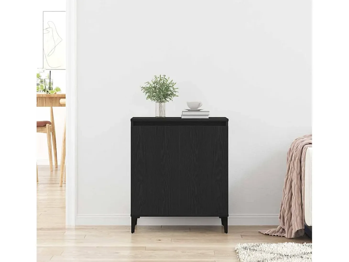 Vitrina Negro 60 x 35 x 70 cm Madera contrachapada