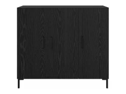 Vitrina Negro 90 x 34 x 80 cm Madera contrachapada