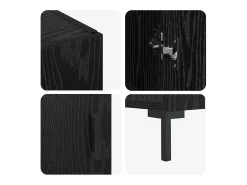 Vitrina Negro 90 x 34 x 80 cm Madera contrachapada