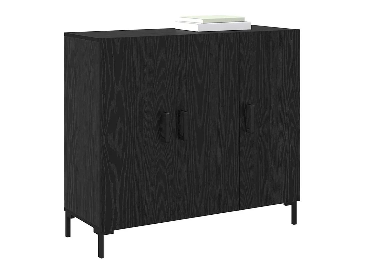 Vitrina Negro 90 x 34 x 80 cm Madera contrachapada