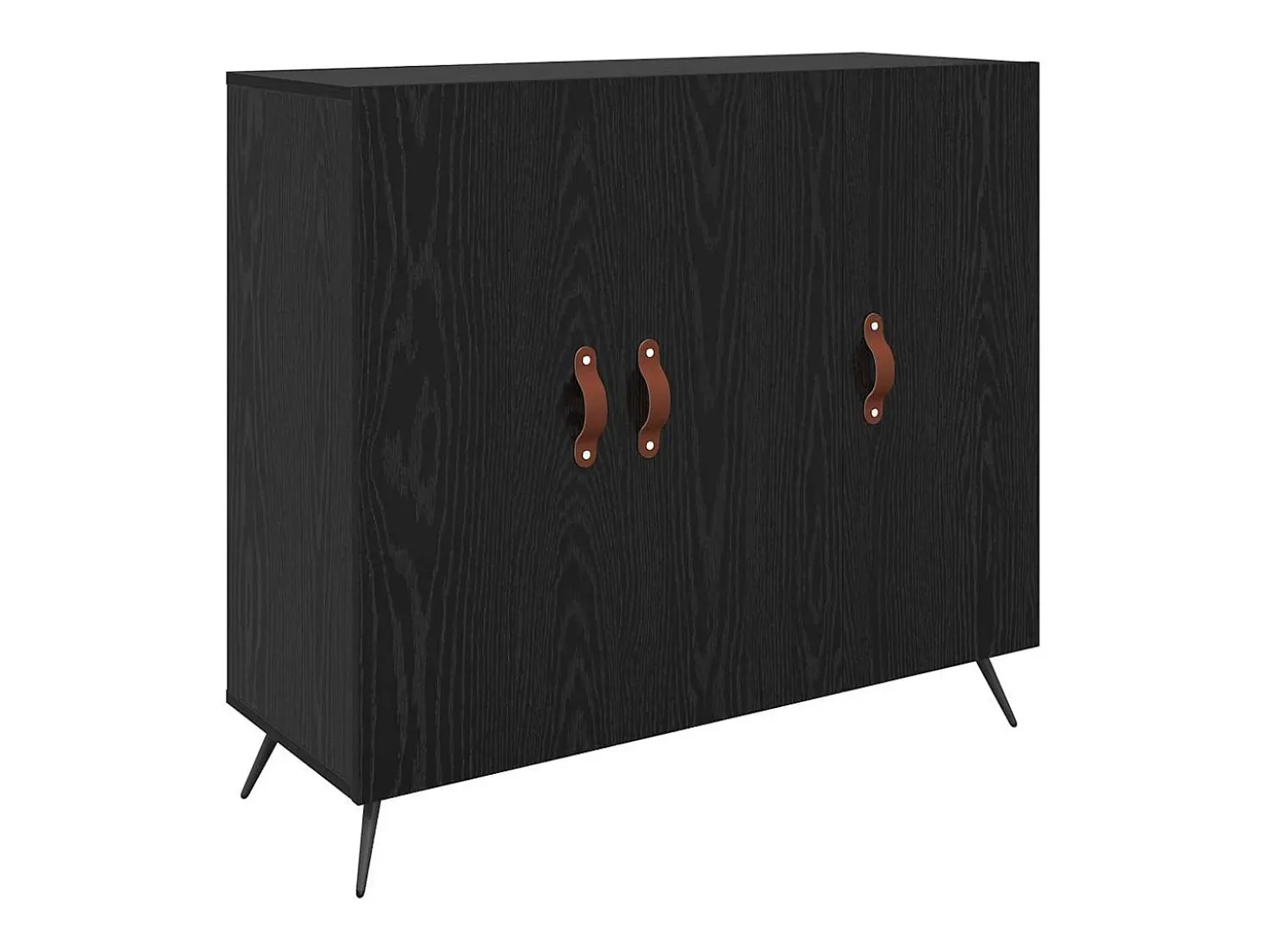 Vitrina Negro 90 x 34 x 80 cm Madera contrachapada