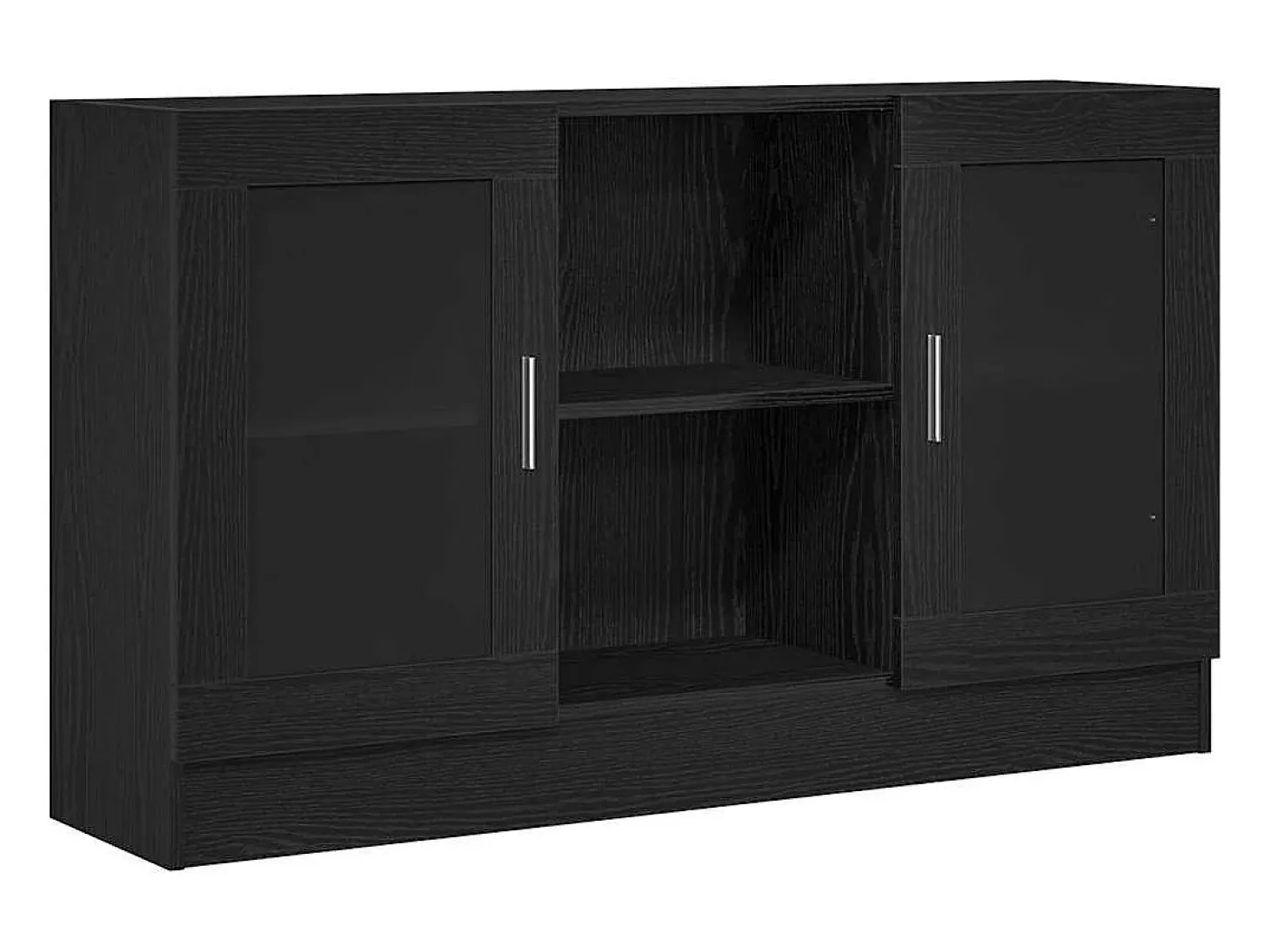 Vitrina Negro 120 x 30.5 x 70 cm Madera contrachapada