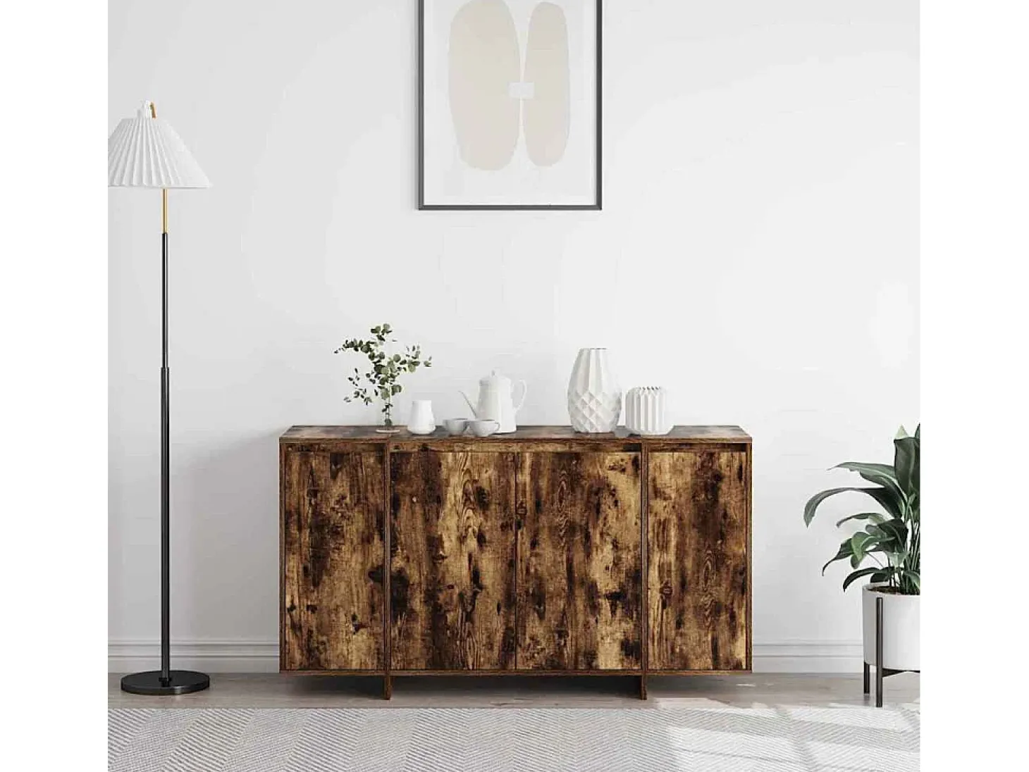 Vitrina Roble ahumado 135 x 41 x 69 cm Madera contrachapada