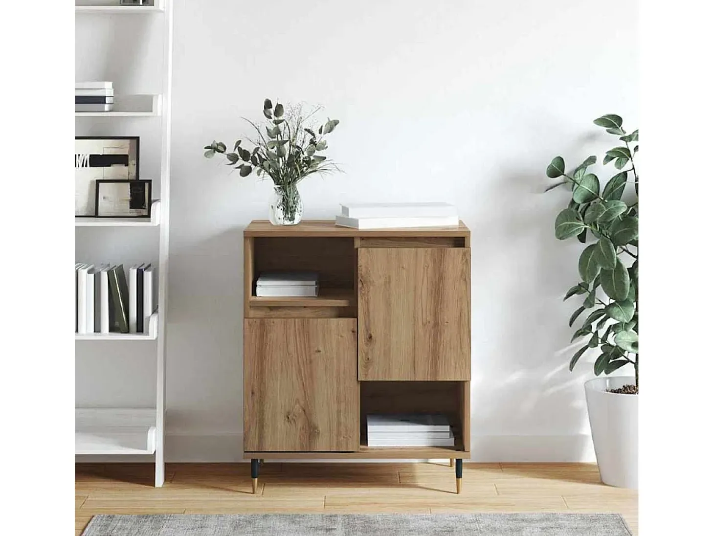 Vitrina Roble artisan 60 x 35 x 70 cm Madera contrachapada