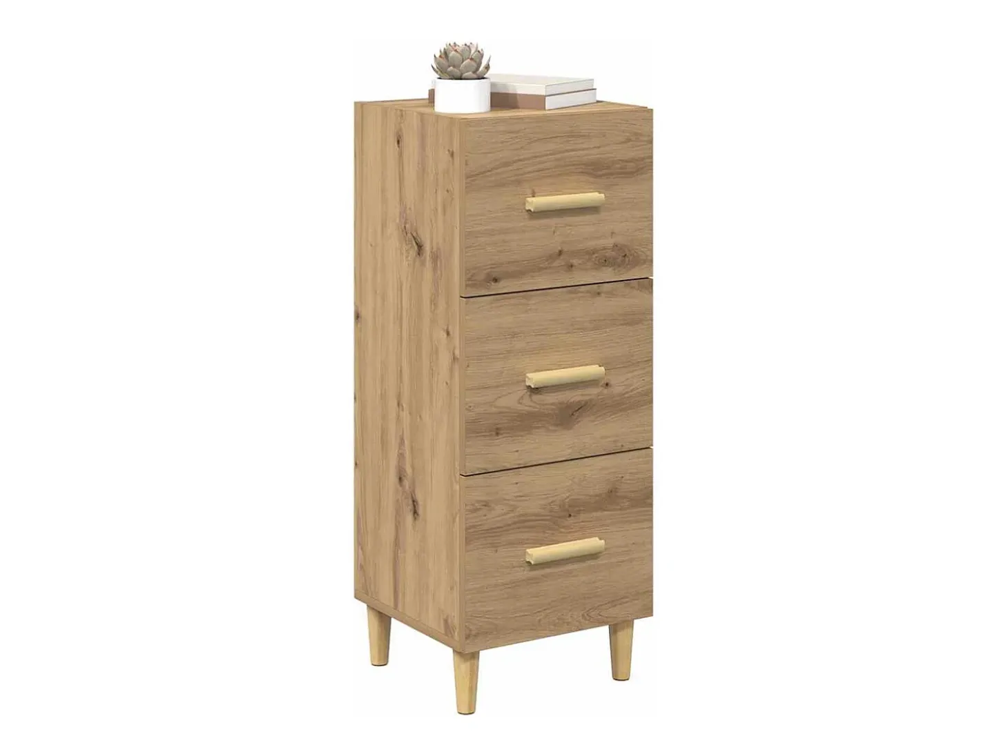 Vitrina Roble artisan 34.5 x 34 x 90 cm Madera contrachapada