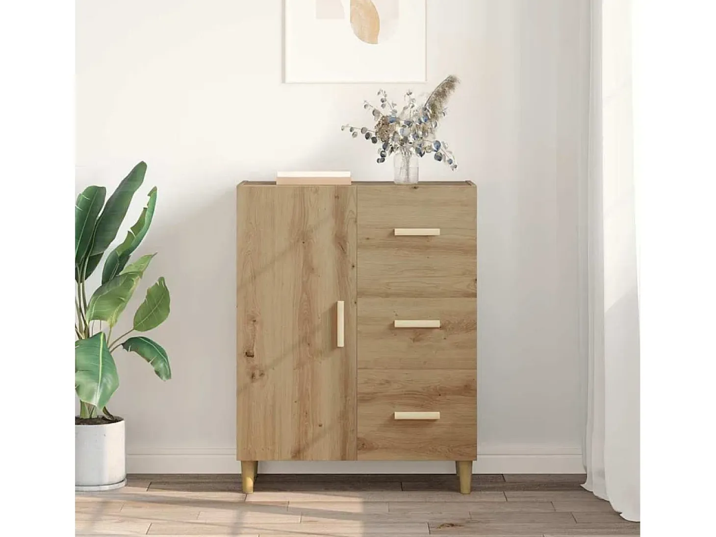 Vitrina Roble artisan 34 x 69.5 x 90 cm Madera contrachapada