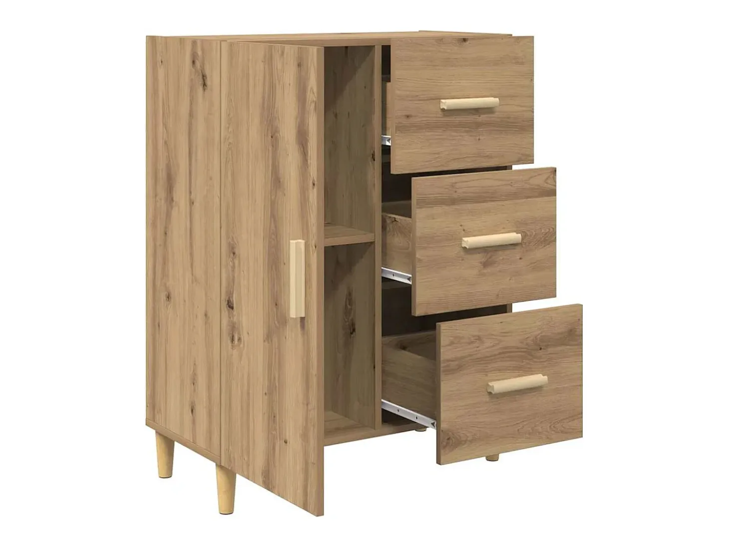 Vitrina Roble artisan 34 x 69.5 x 90 cm Madera contrachapada