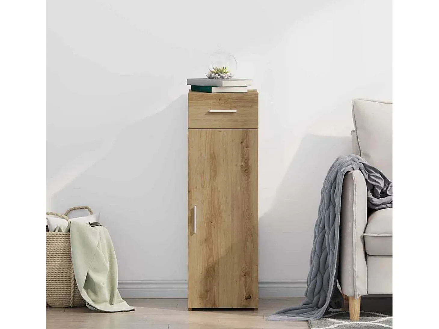 Vitrina Roble artisan 30 x 42.5 x 93 cm Madera contrachapada