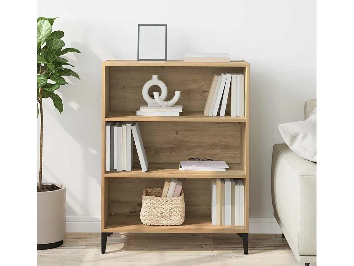 Vitrina Roble artisan 32.5 x 69.5 x 90 cm Madera contrachapada