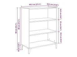 Vitrina Roble artisan 32.5 x 69.5 x 90 cm Madera contrachapada