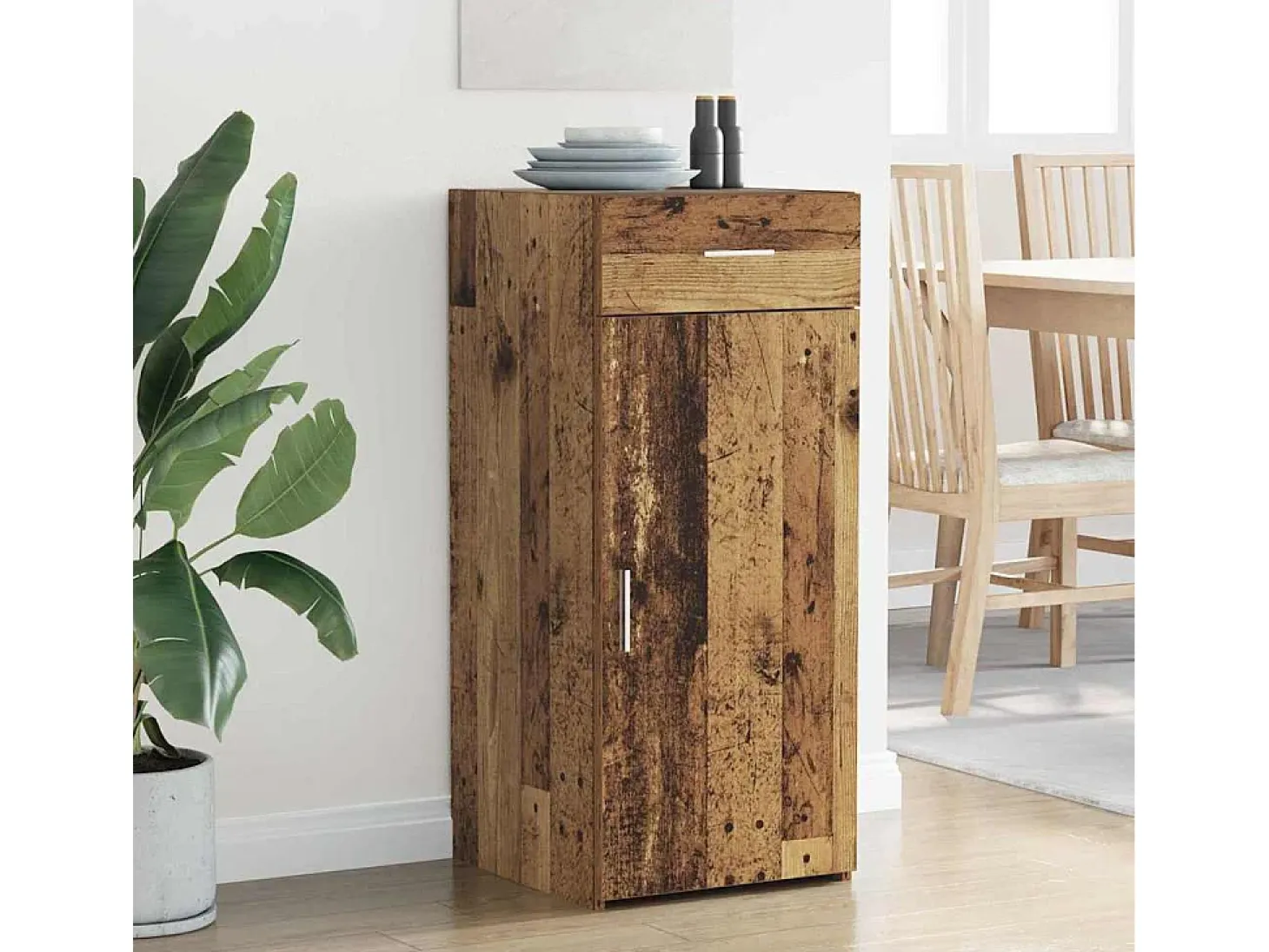 Vitrina Roble artisan 42.5 x 40 x 93 cm Madera contrachapada