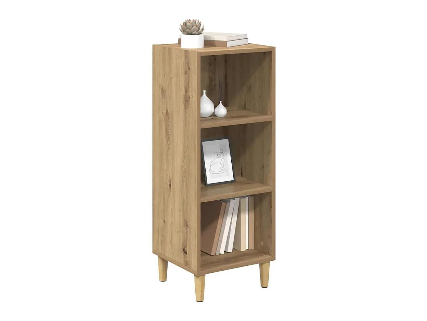 Vitrina Roble artisan 32.5 x 34.5 x 90 cm Madera contrachapada
