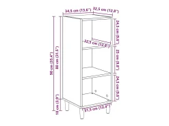 Vitrina Roble artisan 32.5 x 34.5 x 90 cm Madera contrachapada