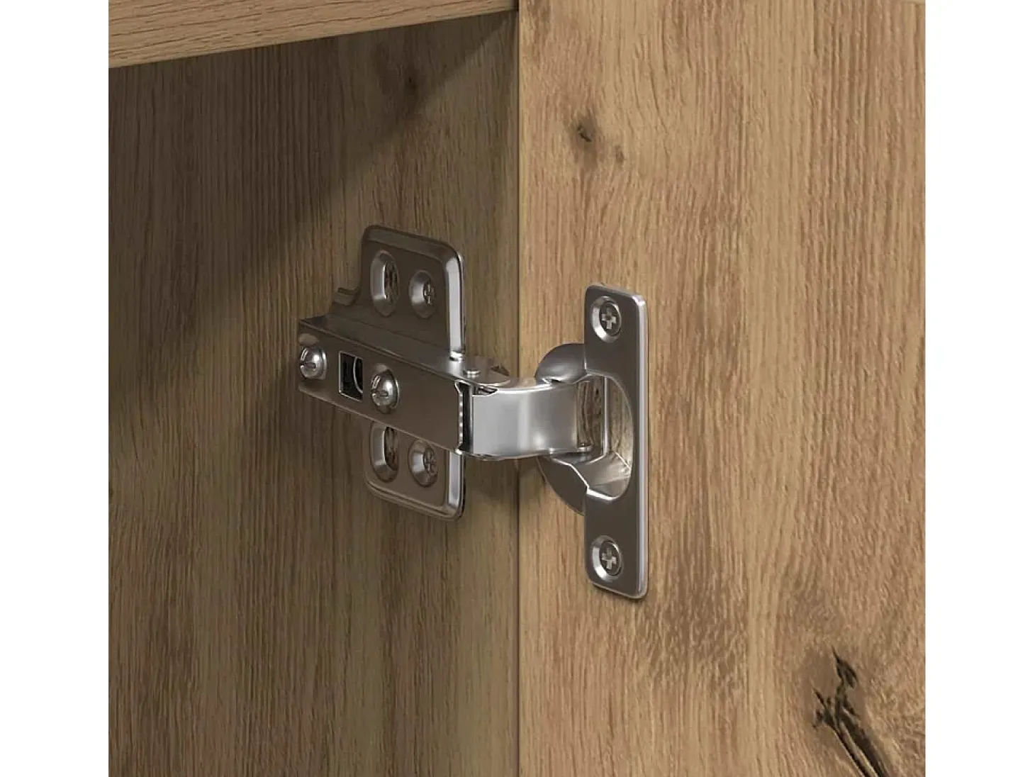 Vitrina Roble artisan 90 x 34 x 80 cm Madera contrachapada