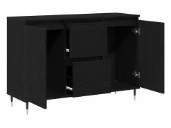 Vitrina Roble negro 101.5 x 35 x 70 cm Madera contrachapada