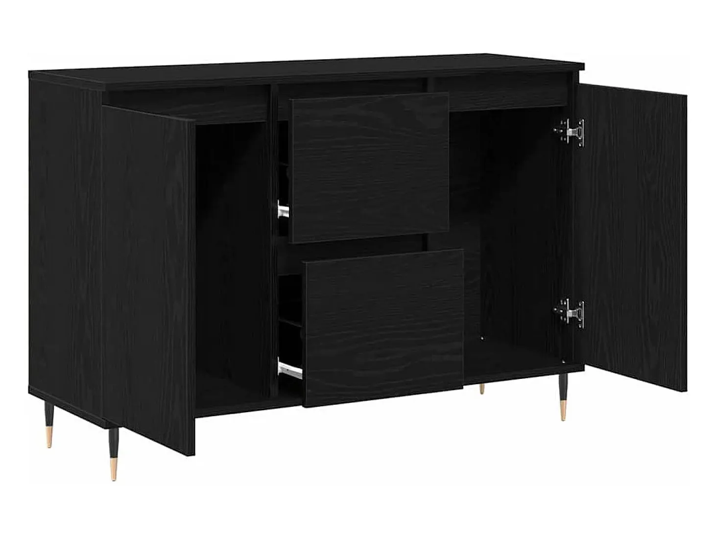 Vitrina Roble negro 101.5 x 35 x 70 cm Madera contrachapada