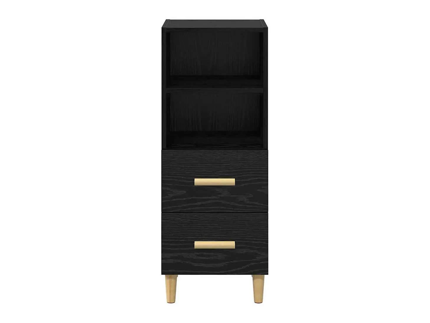 Vitrina Roble negro 34 x 34.5 x 90 cm Madera contrachapada