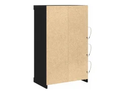 Vitrina Roble Negro 60.5 x 37 x 100 cm Madera contrachapada